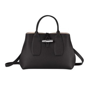 Longchamp Roseau medium black leather purse